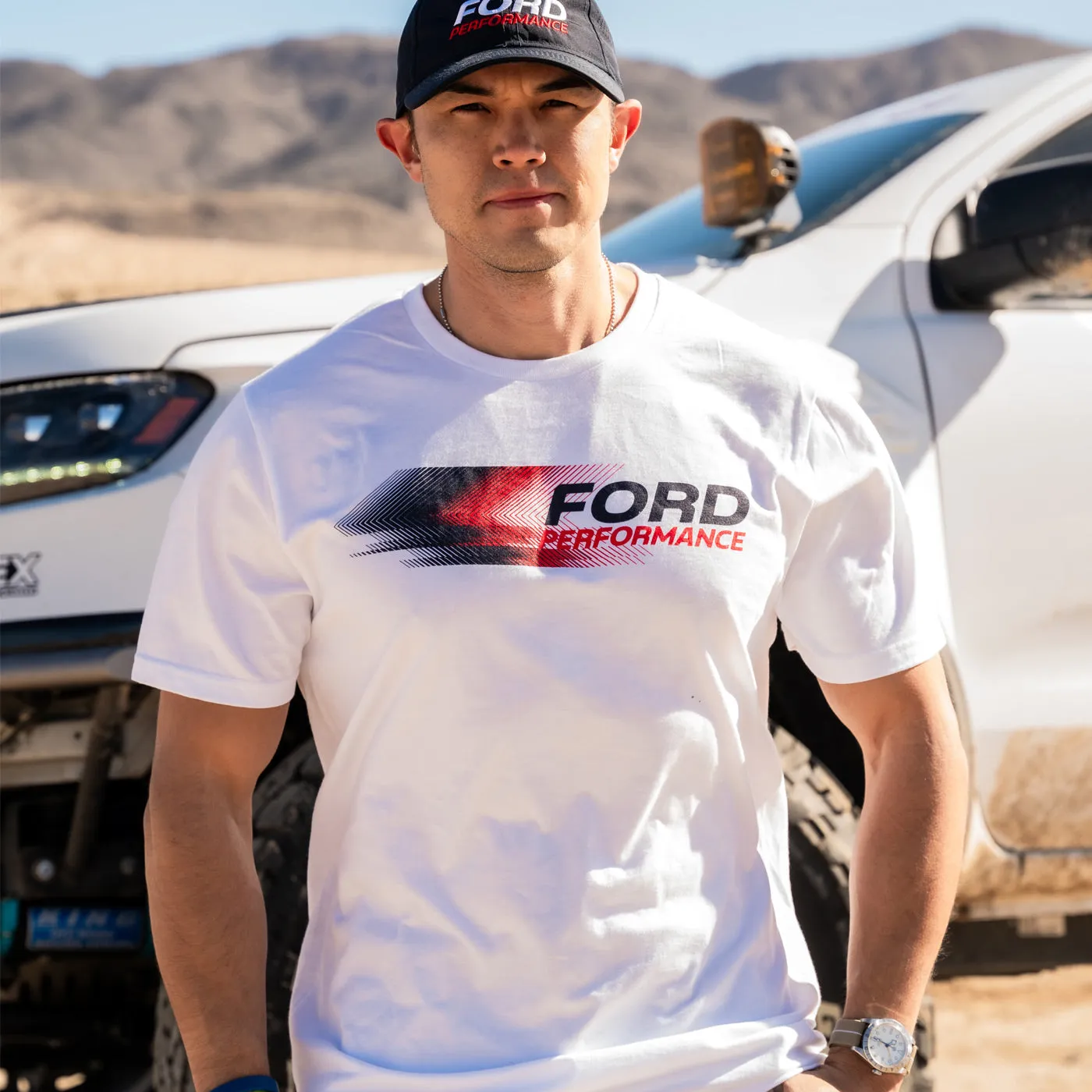 Ford Performance Mens White Short Sleeve T-Shirt sold by Ford product image thumbnail 2