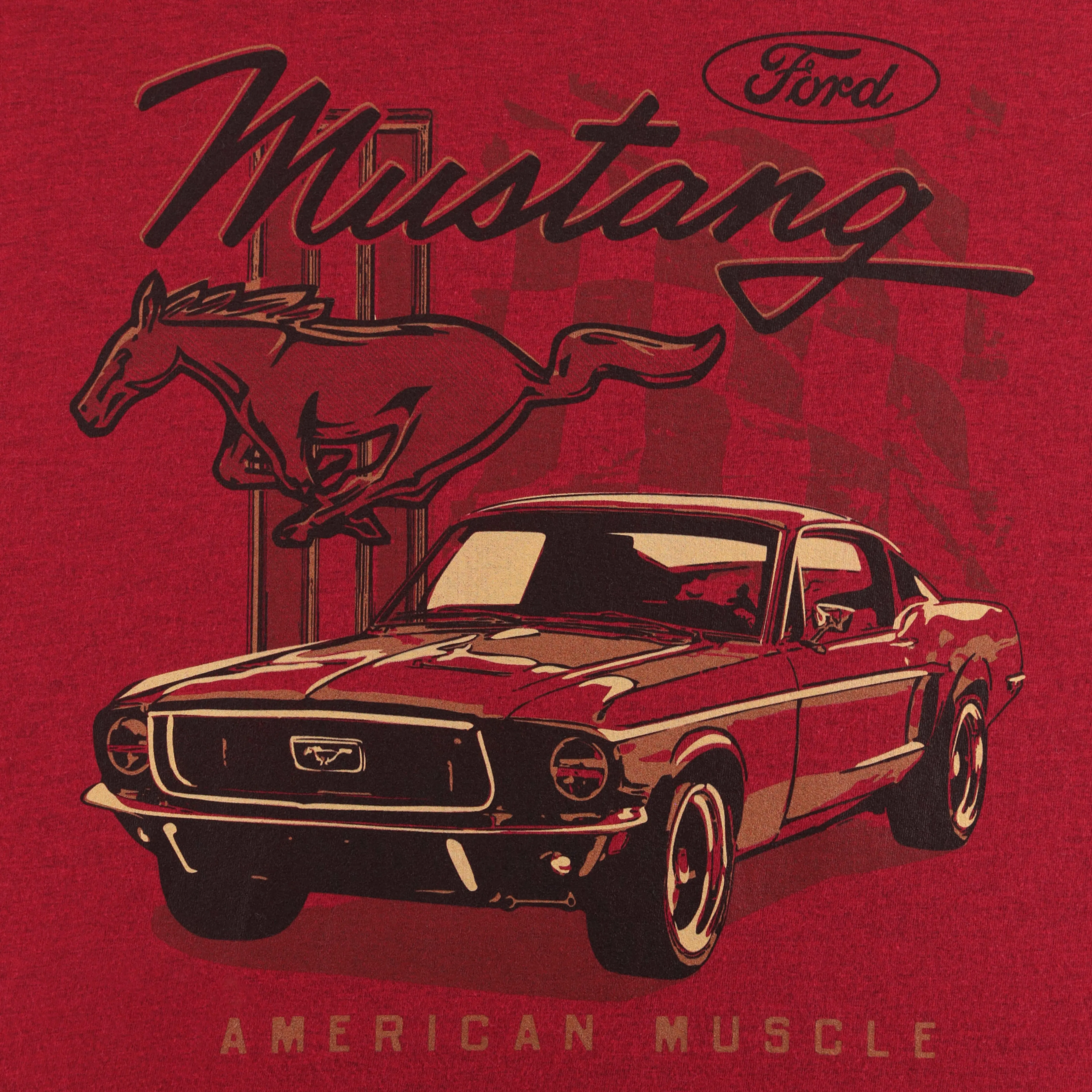 Ford Mustang Mens Red American Muscle Graphic T-Shirt sold by Ford product image thumbnail 3