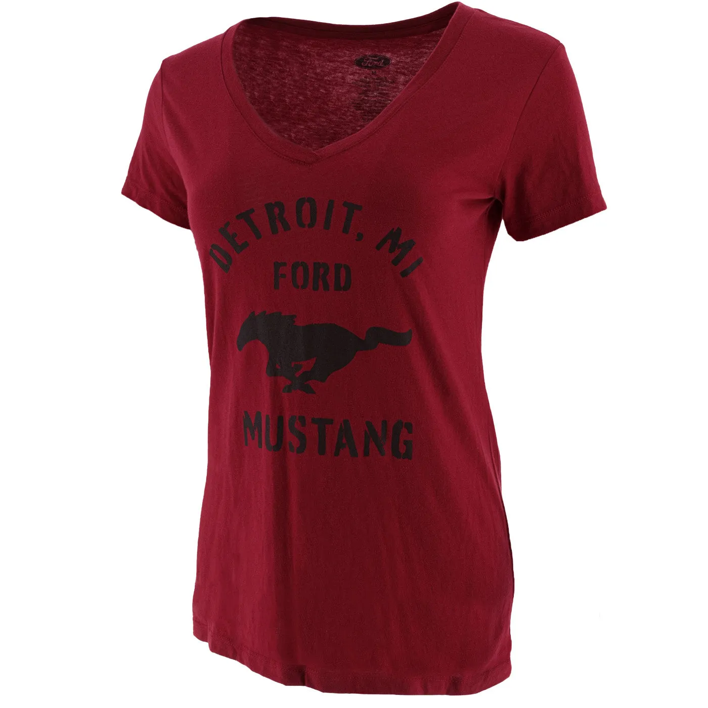 Ford Mustang Womens Vintage Logo V Neck T-Shirt sold by Ford product image thumbnail 4