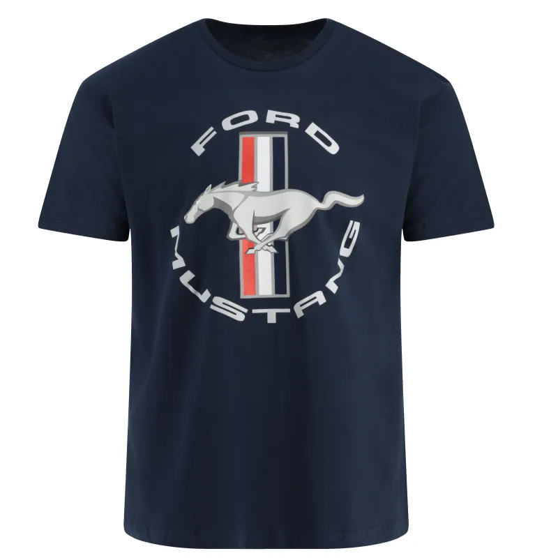 Ford Mustang Tribar Logo Mens Short Sleeve T-Shirt sold by Ford