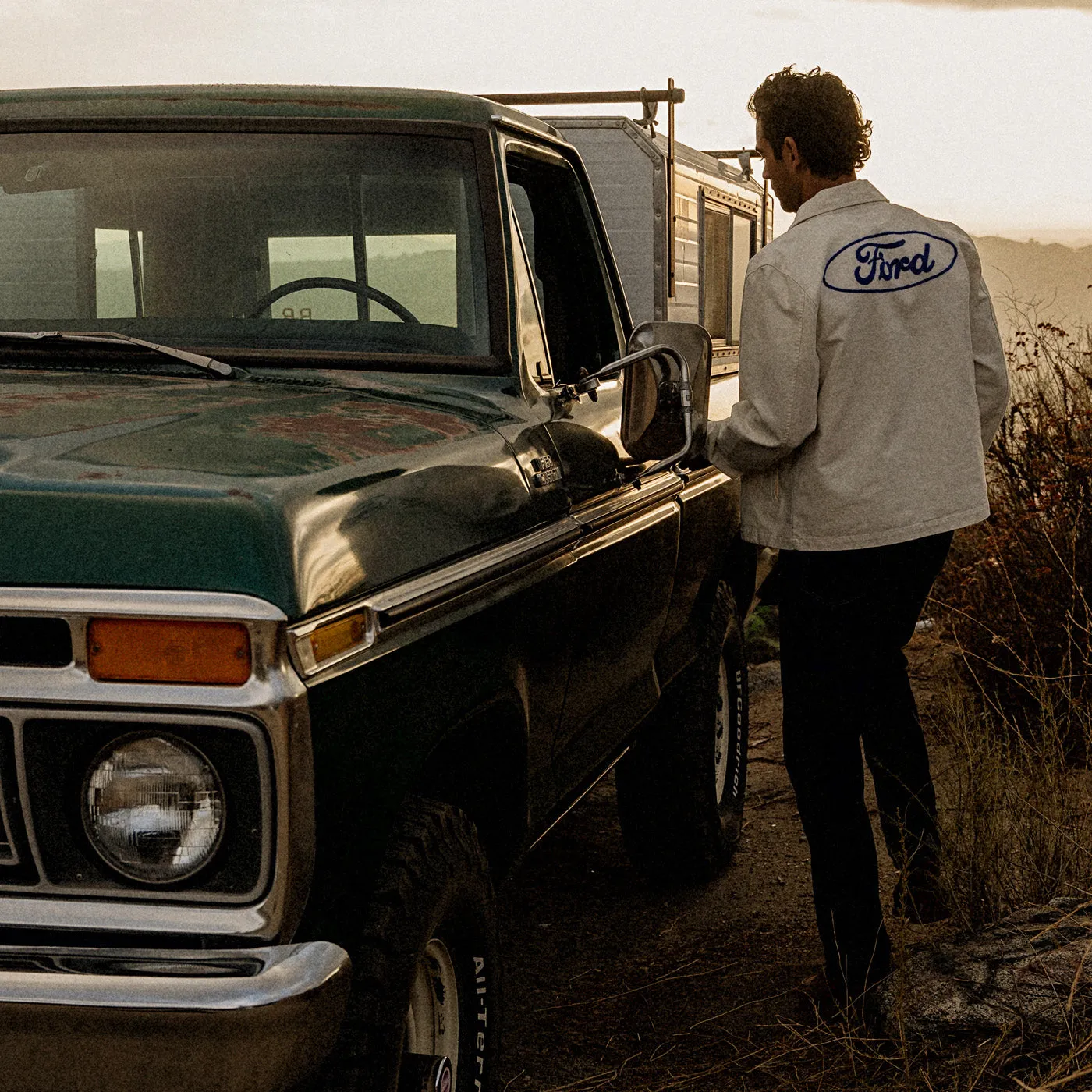 Ford x Brixton Racing Stripes Number One Mechanic Garage Jacket sold by Ford product image thumbnail 5