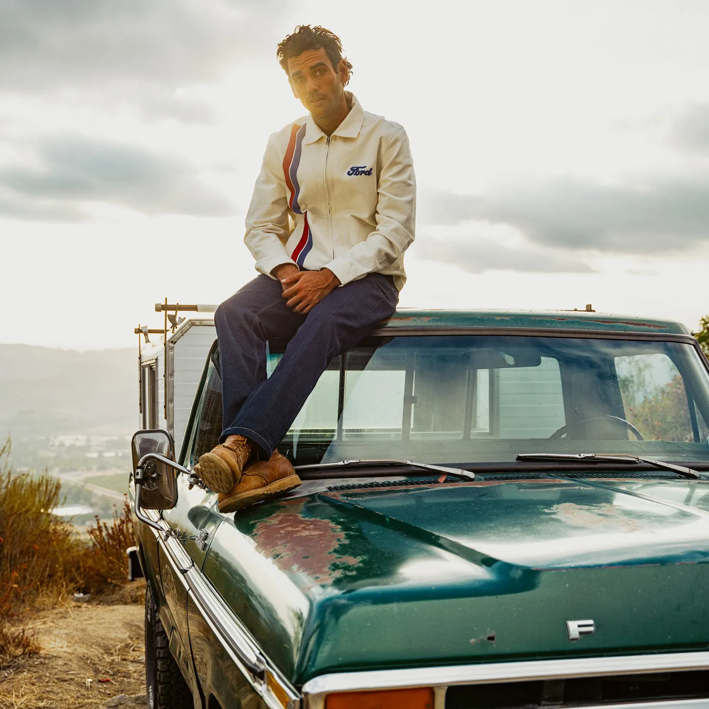 Ford x Brixton Racing Stripes Number One Mechanic Garage Jacket sold by Ford product image thumbnail 2