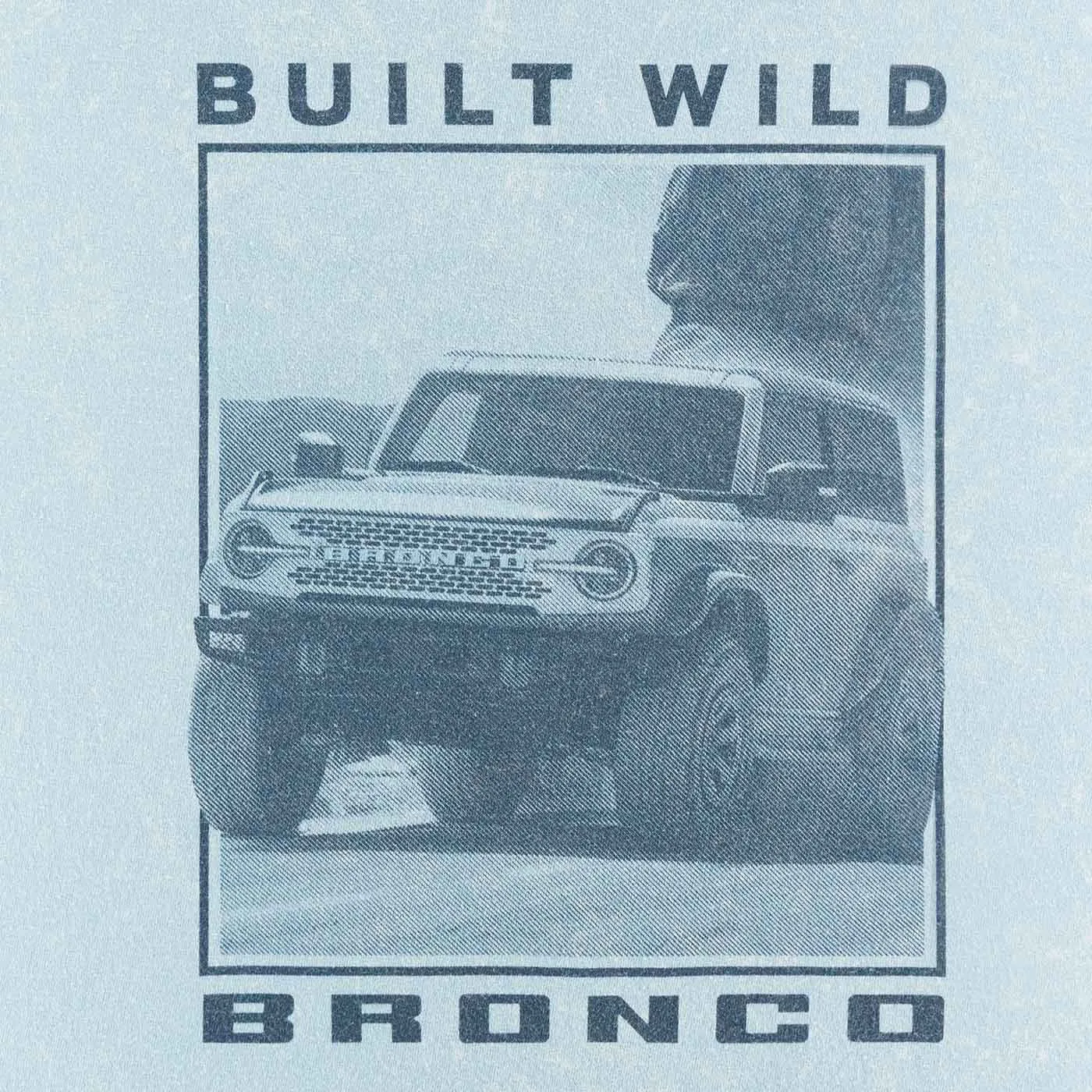 Ford Bronco Built Wild Womens Light Blue Cropped T-Shirt sold by Ford product image thumbnail 3