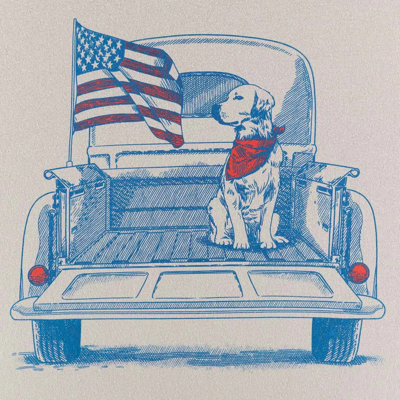 Ford Vintage Trucks Mens Americana Dog Gray Graphic T-Shirt sold by Ford product image thumbnail 3