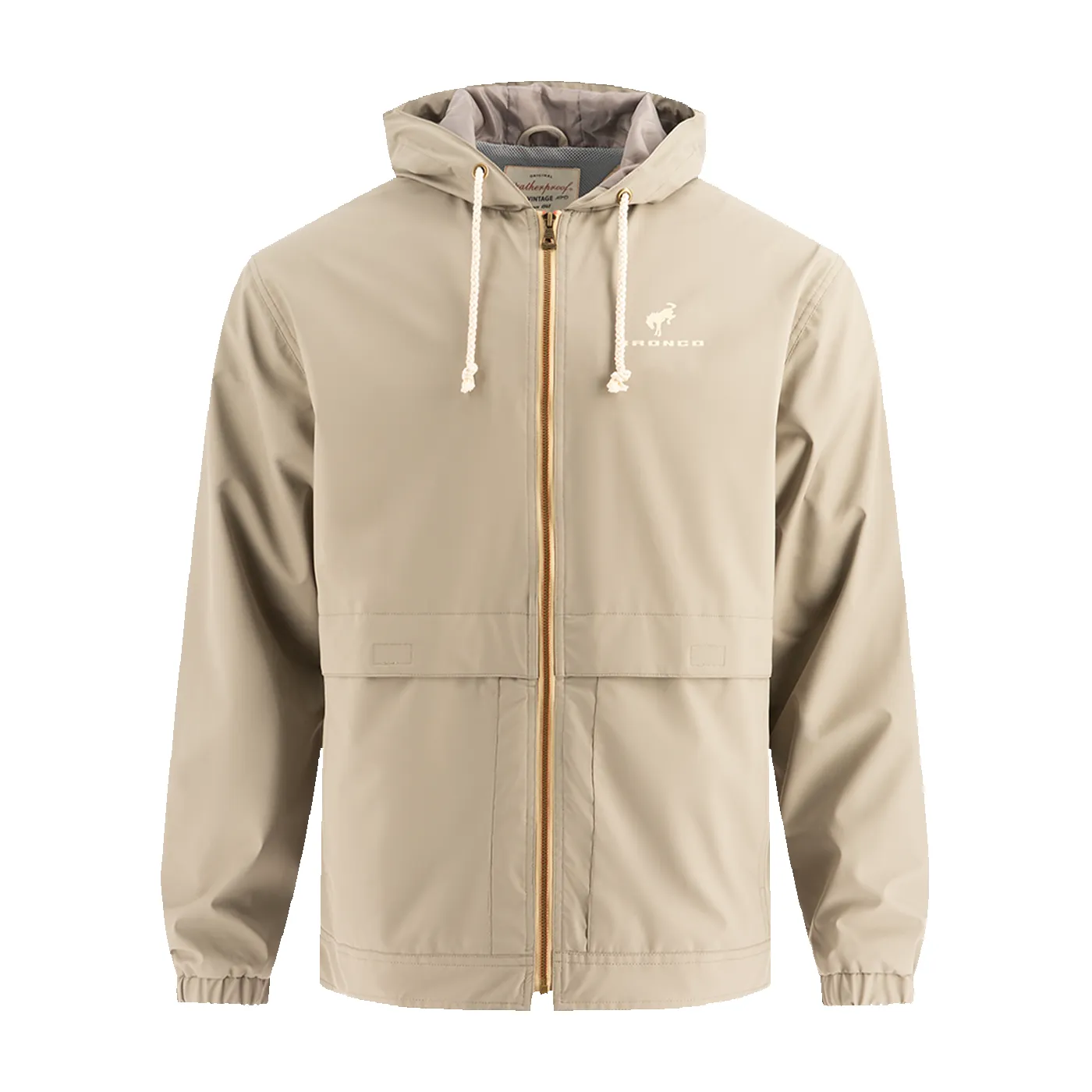 Ford Bronco Mens Khaki Full Zip Windbreaker sold by Ford