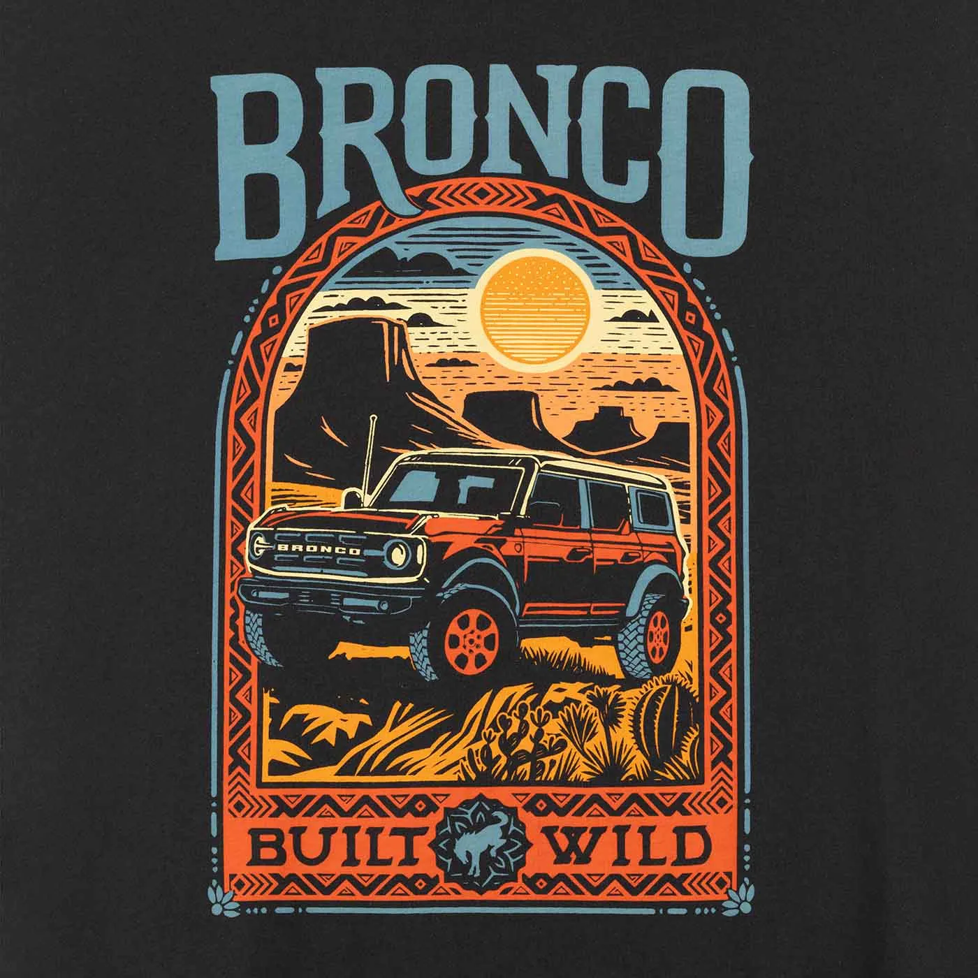 Ford Bronco Built Wild Mens Off Road Desert Adventure T-Shirt sold by Ford product image thumbnail 3