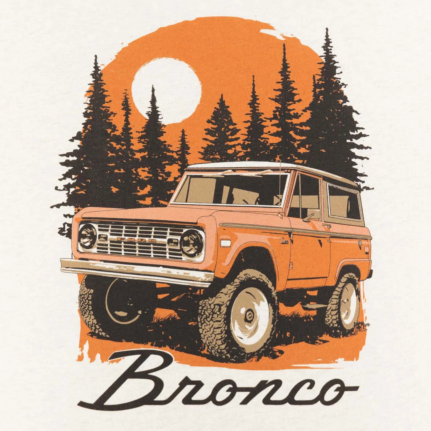 Ford Vintage Bronco Mens Northern Sunset Graphic T-Shirt sold by Ford product image thumbnail 3