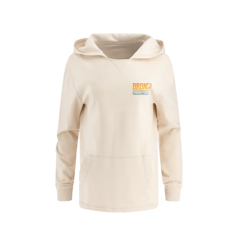 Ford Bronco Womens Ombre Built Wild Graphic Vintage Wash Hoodie sold by Ford