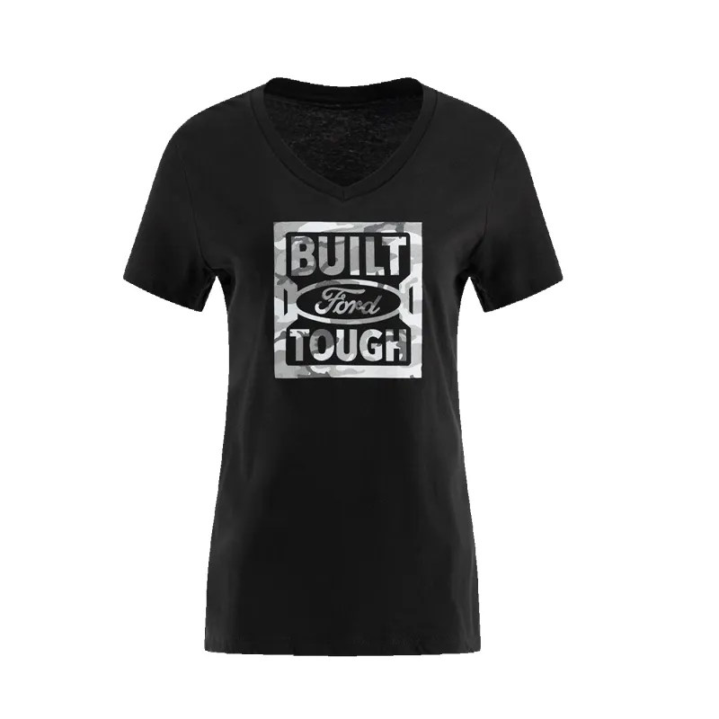 Built Ford Tough Womens Gray Camo Logo T-Shirt sold by Ford