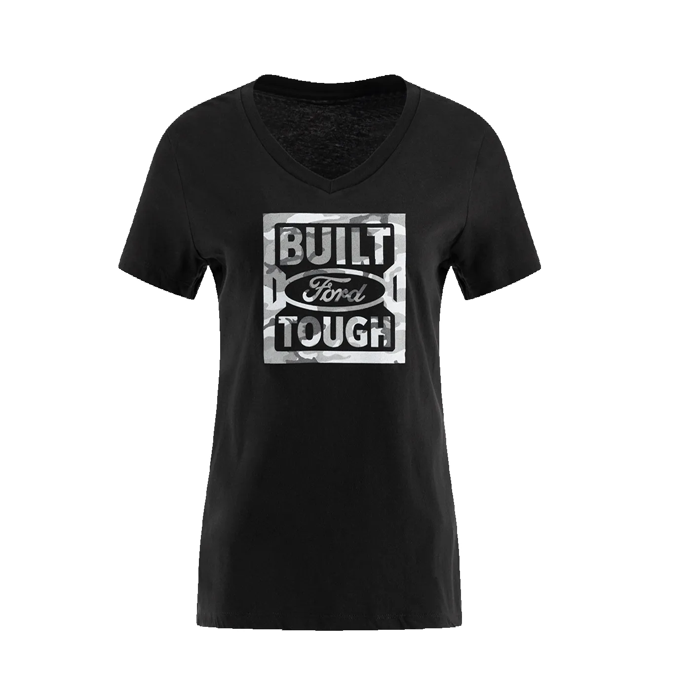 Built Ford Tough Womens Gray Camo Logo T-Shirt sold by Ford