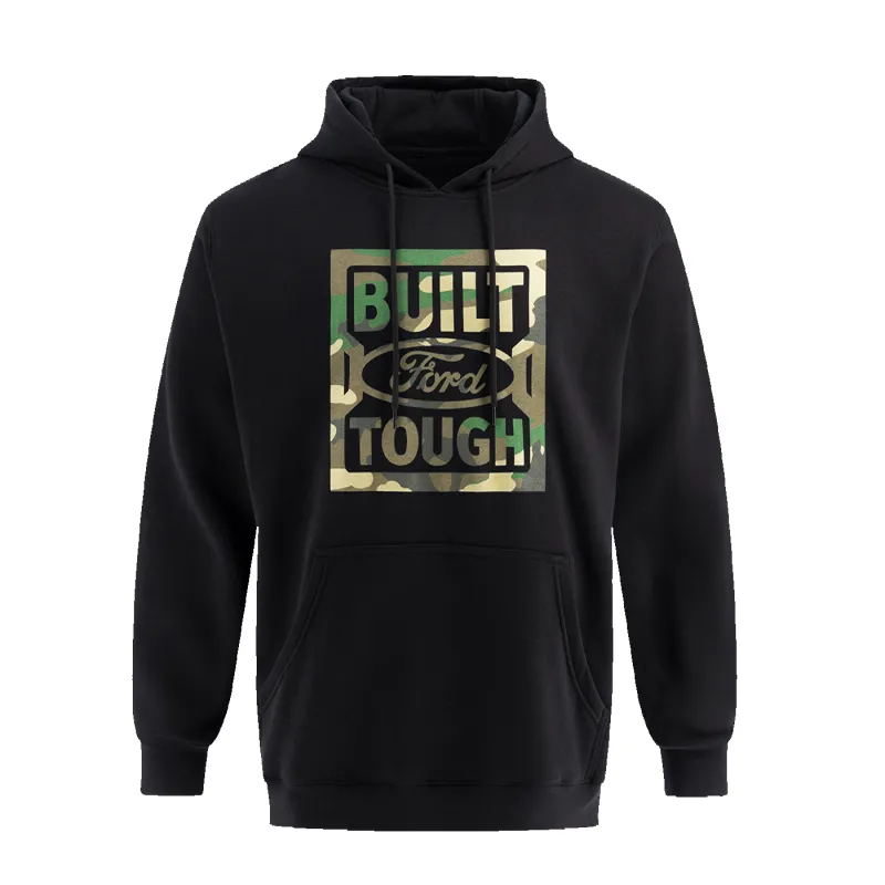 Built Ford Tough Mens Camo Logo Fleece Hoodie sold by Ford