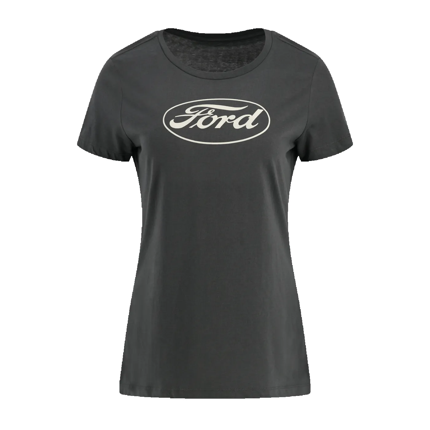 Ford Oval Womens Vintage Charcoal Gray Short Sleeve T-Shirt sold by Ford