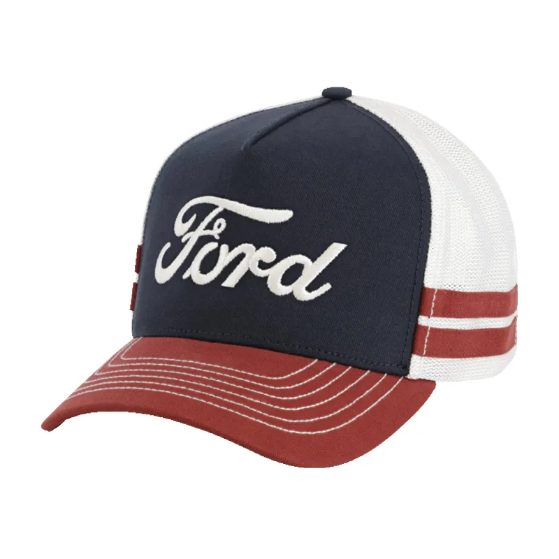 Ford Script Red White Blue Americana Snapback Trucker Hat sold by Ford