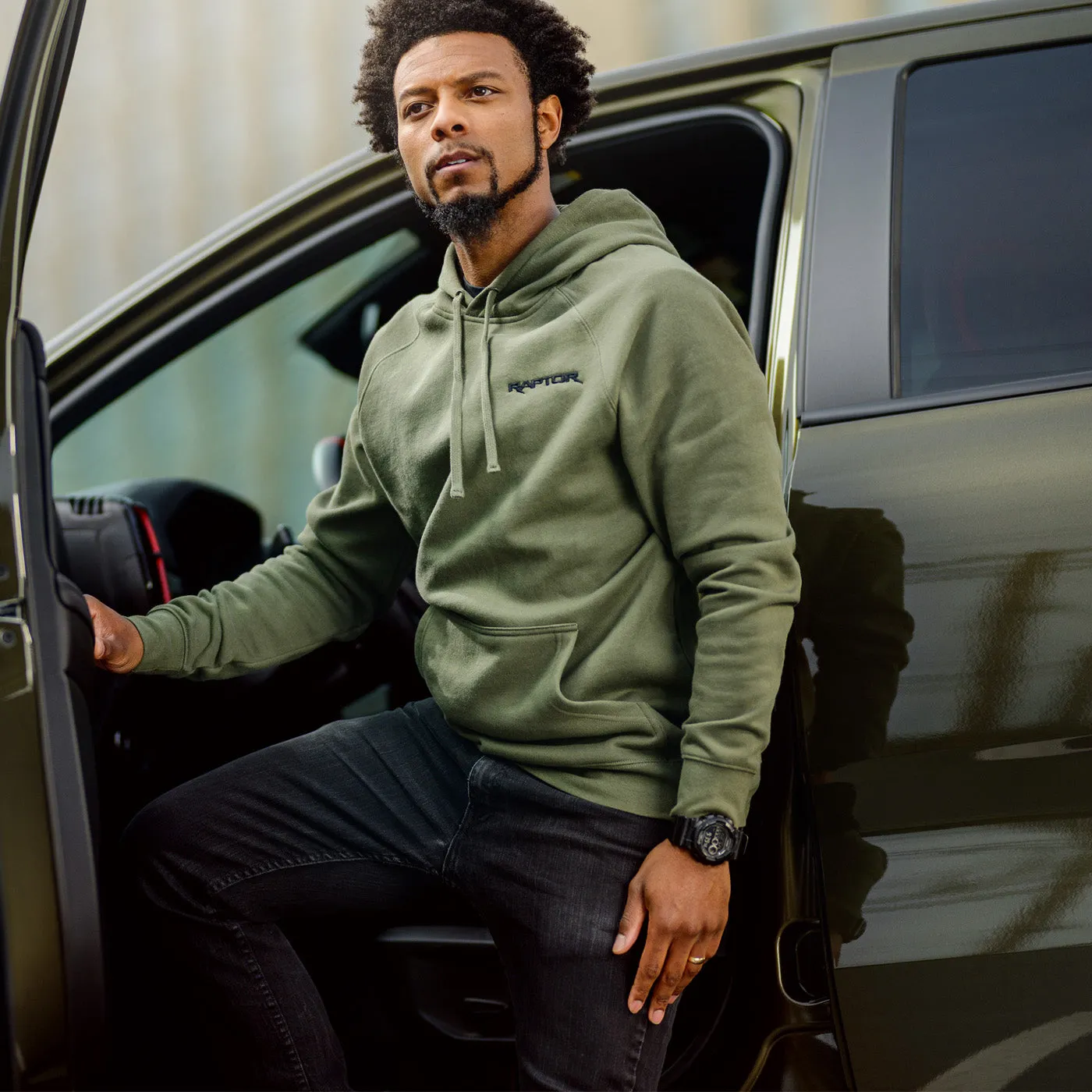 Ford Trucks Raptor Dark Green Fleece Hoodie sold by Ford product image thumbnail 2
