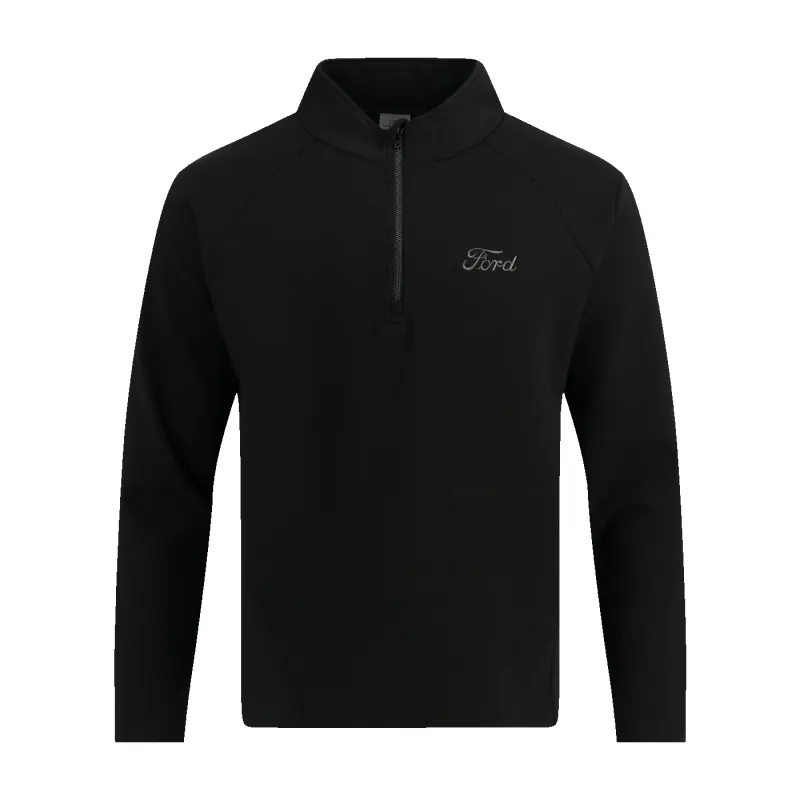 Ford Mens Black Long Sleeve Performance Quarter Zip sold by Ford