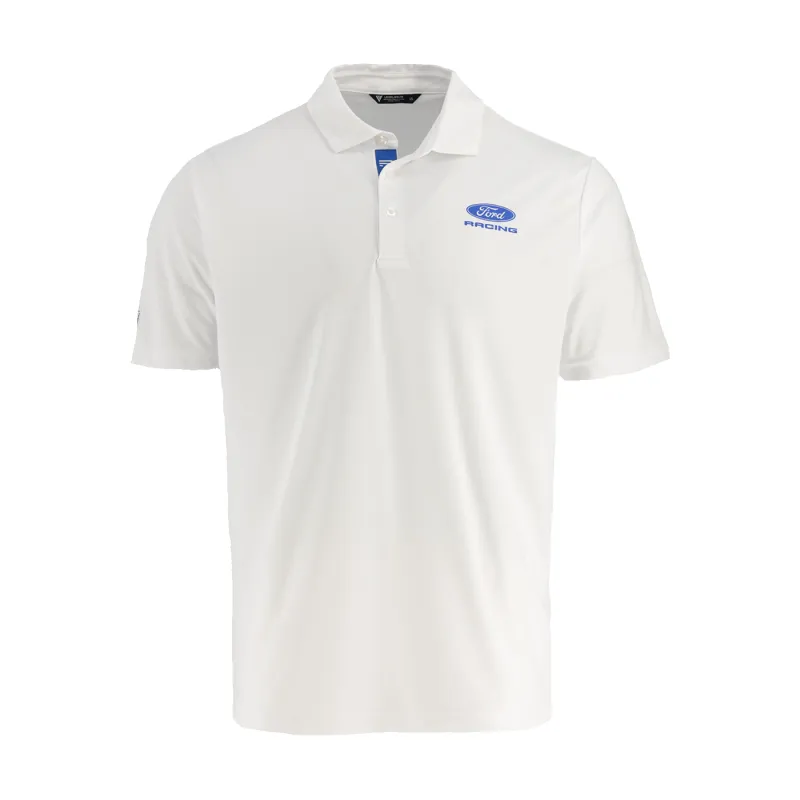 Ford Racing Logo Mens White Polo Shirt made by Ford