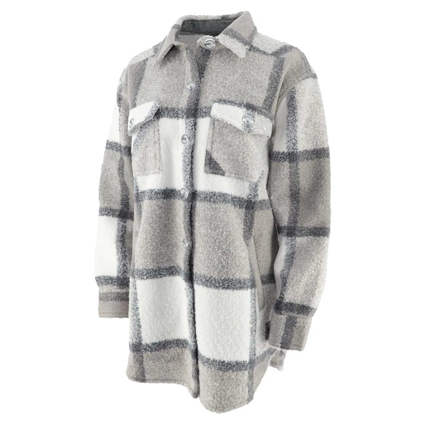 Ford Bronco Womens Plaid Button Up Shirt Jacket sold by Ford product image thumbnail 4