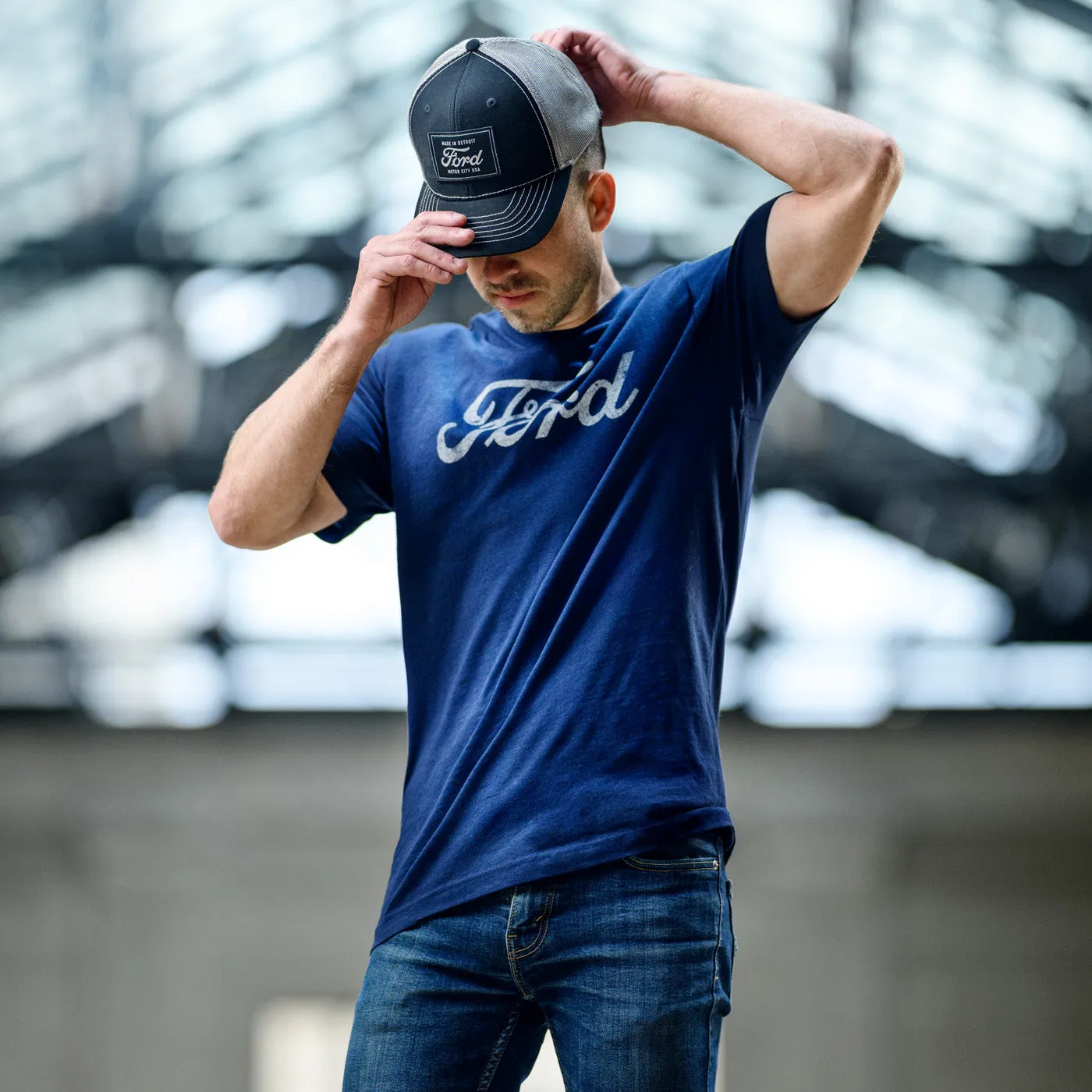Ford Mens Distressed Script Short Sleeve T-Shirt sold by Ford product image thumbnail 5