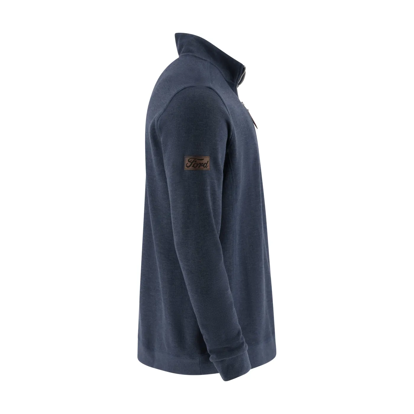Ford Mens Heather Navy Quarter Zip Sweatshirt sold by Ford product image thumbnail 3