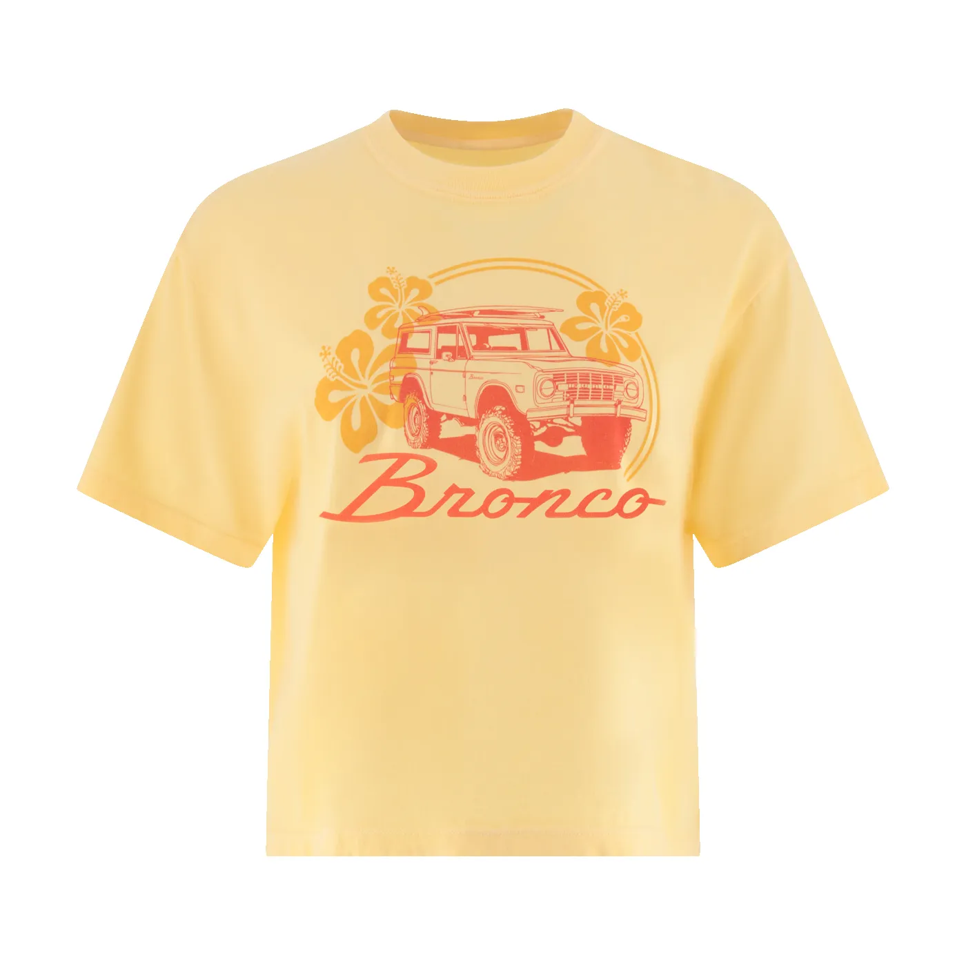 Ford Bronco Womens Light Yellow Graphic T-Shirt sold by Ford