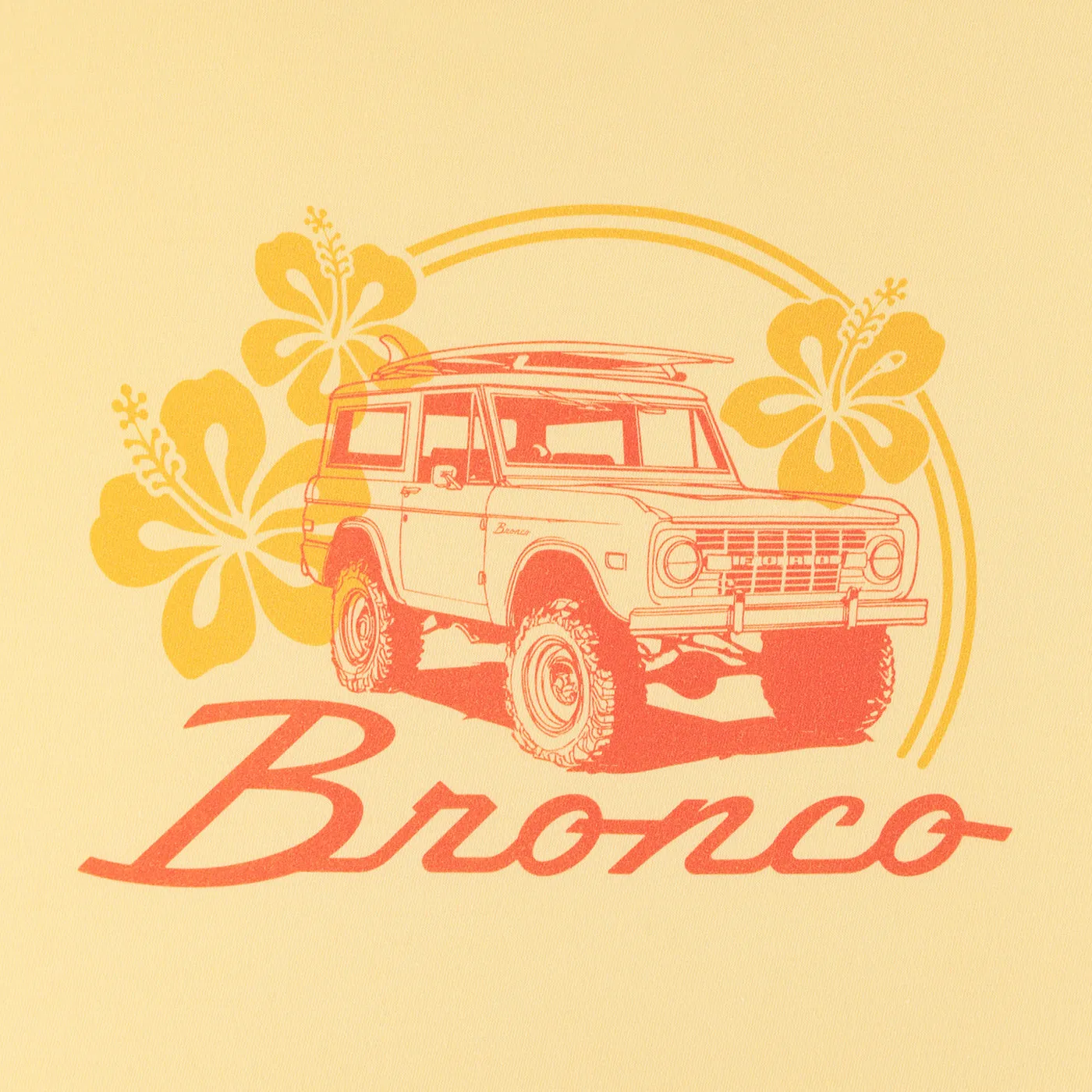 Ford Bronco Womens Light Yellow Graphic T-Shirt sold by Ford product image thumbnail 3