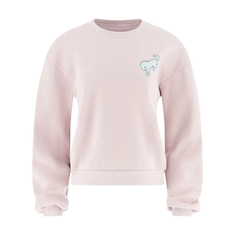 Ford Bronco Built Wild Womens Light Pink Crewneck Sweatshirt made by Ford