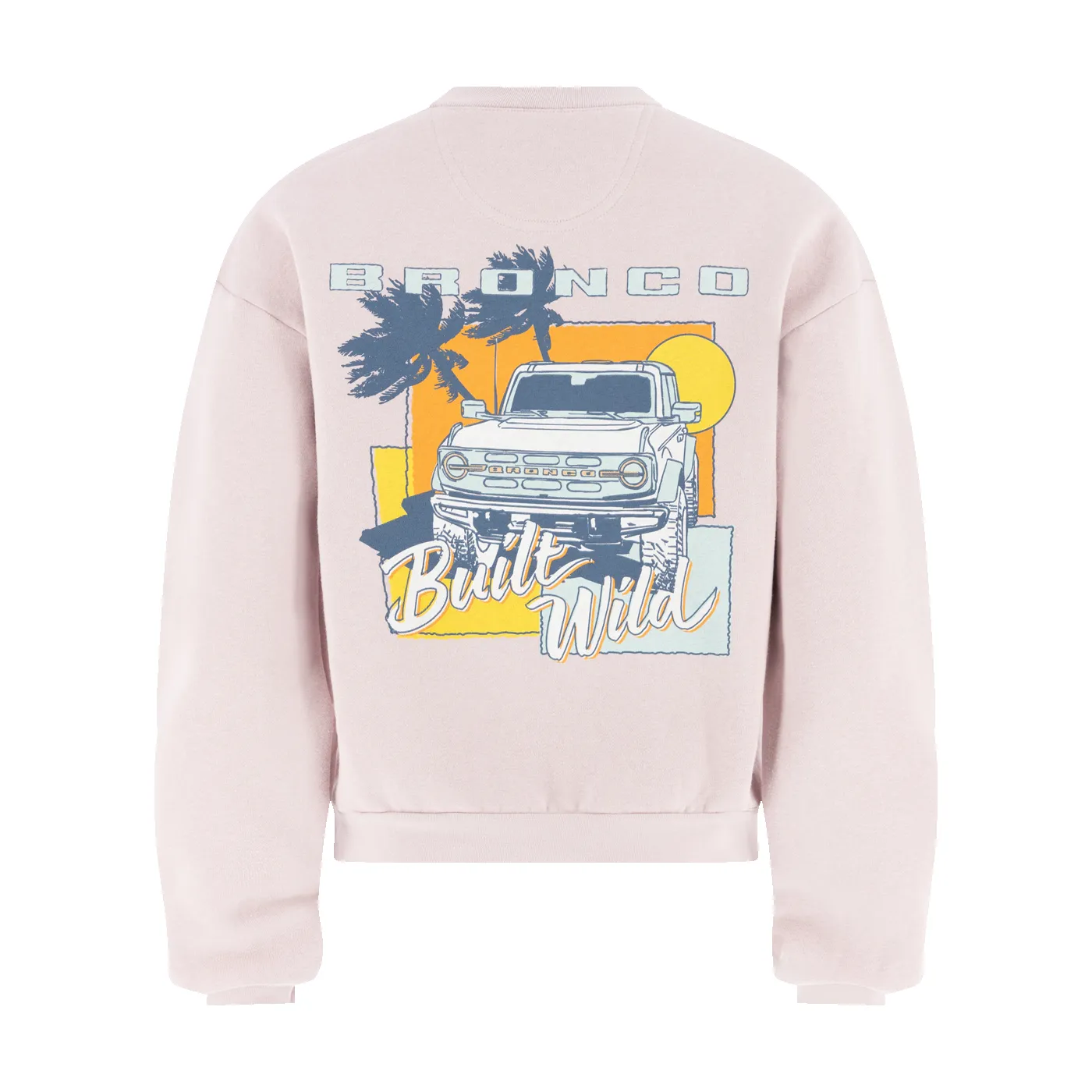 Ford Bronco Built Wild Womens Light Pink Crewneck Sweatshirt sold by Ford product image thumbnail 5
