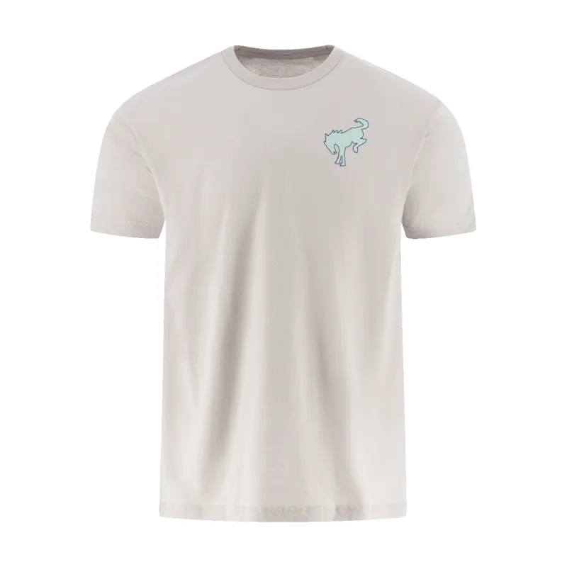 Ford Bronco Built Wild Mens Gray T-Shirt made by Ford