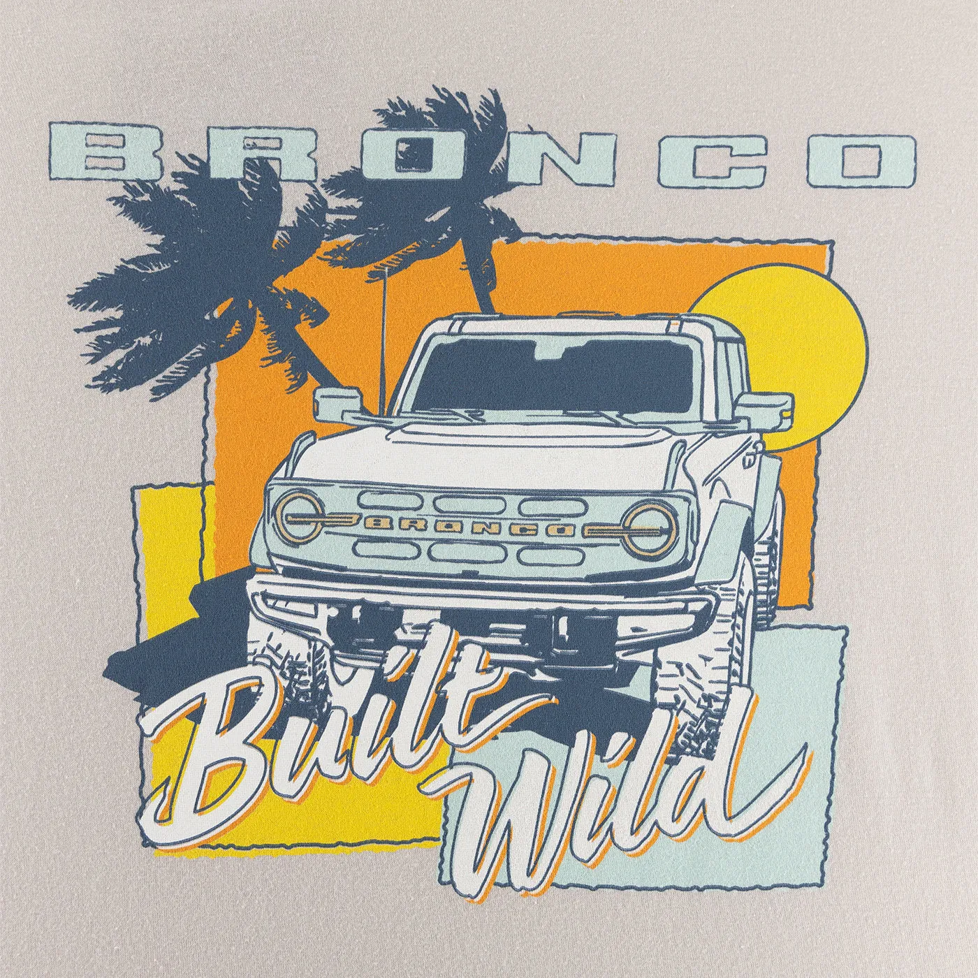 Ford Bronco Built Wild Mens Gray T-Shirt sold by Ford product image thumbnail 5