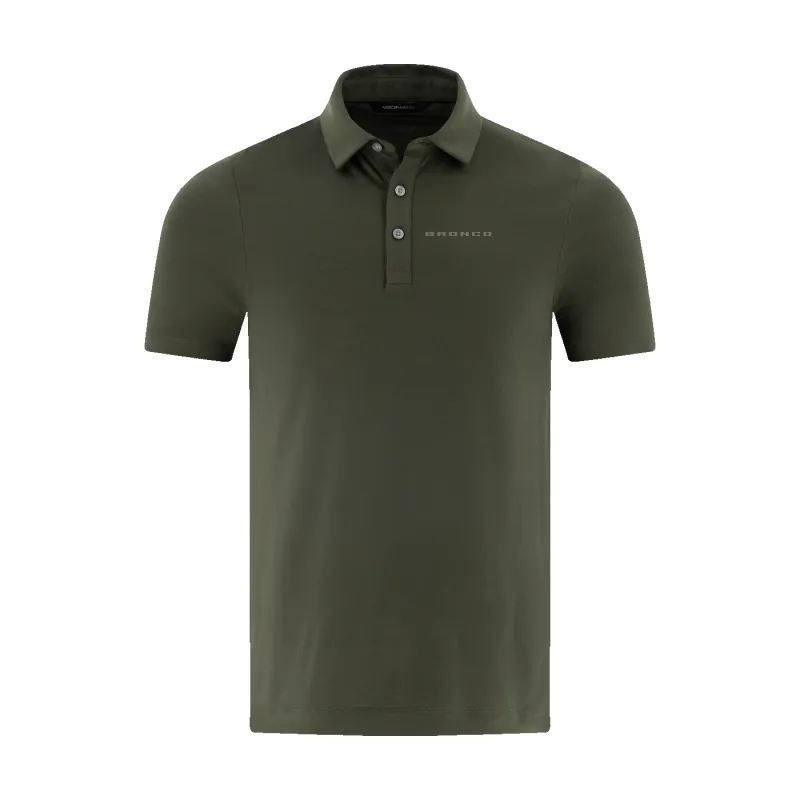 Ford Bronco Mens Dark Green Polo Shirt made by Ford