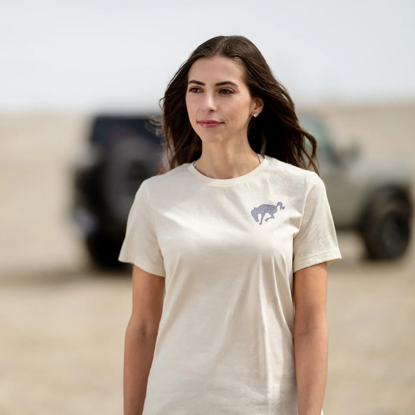 Ford Bronco Vintage Womens Cream Graphic T-Shirt sold by Ford product image thumbnail 3