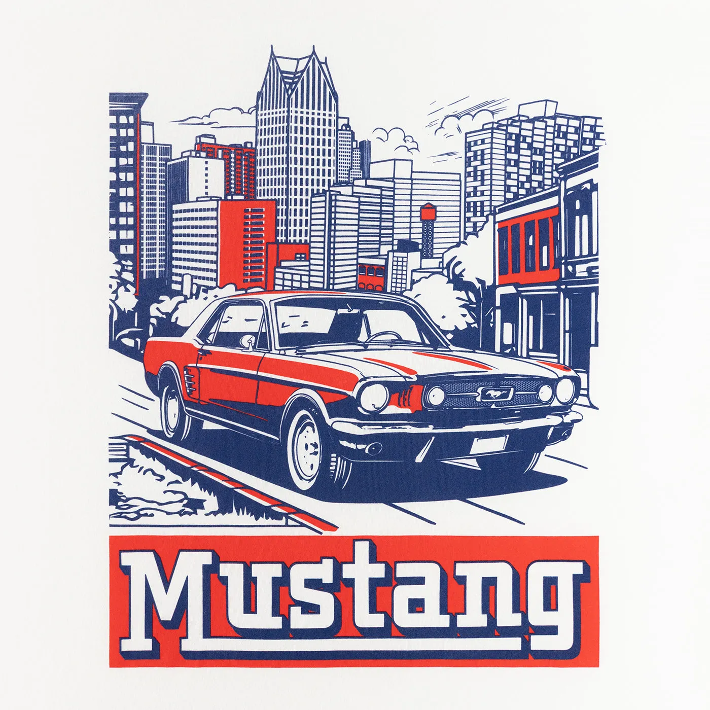 Ford Mustang Vintage Mens Detroit Skyline T-Shirt sold by Ford product image thumbnail 3