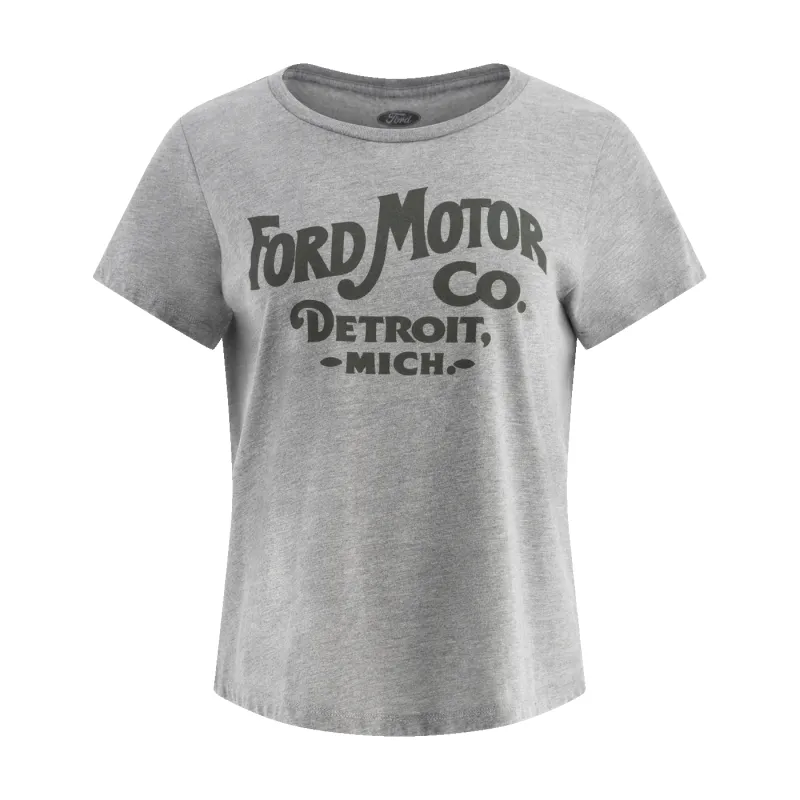 Ford Motor Co Detroit Vintage Womens T-Shirt made by Ford