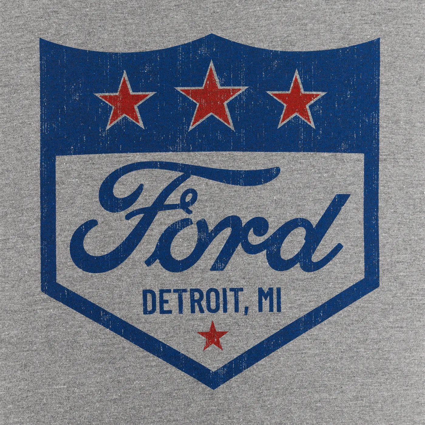 Ford Vintage Logo Detroit Gray Mens T-Shirt sold by Ford product image thumbnail 3