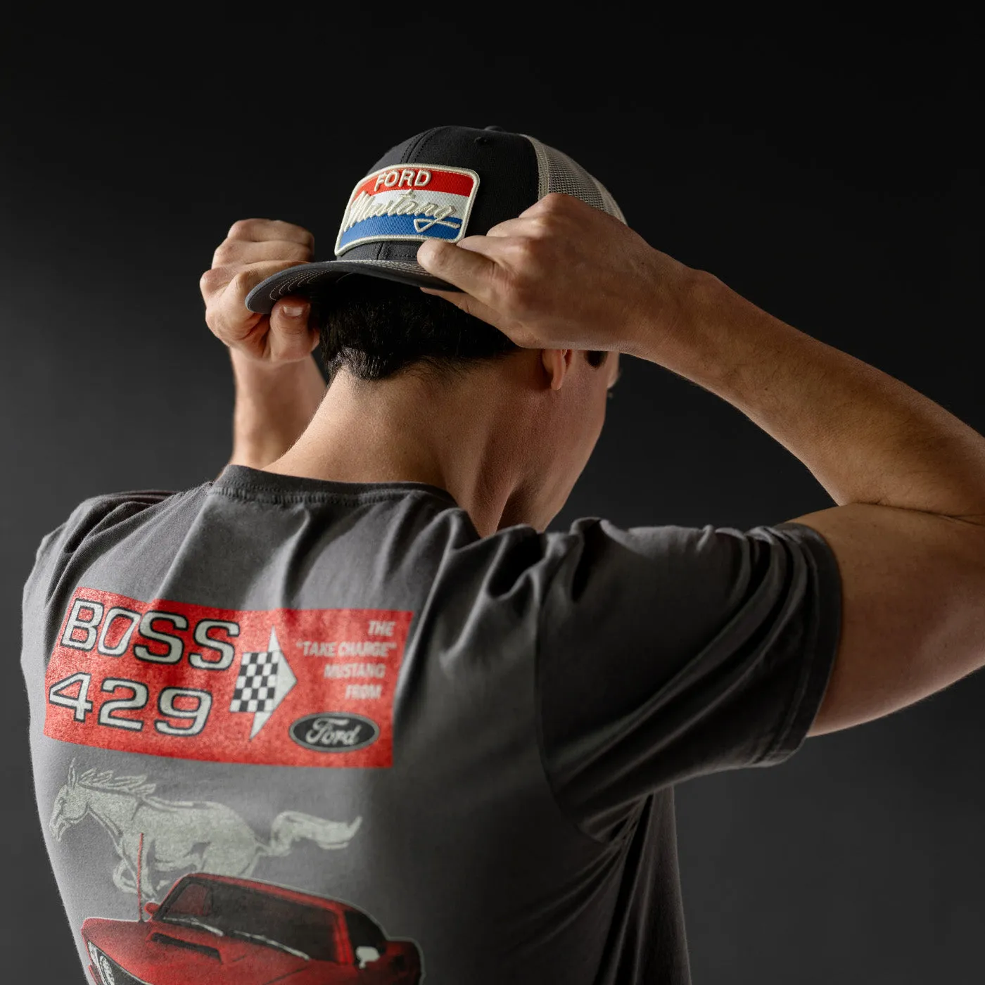 Ford Mustang Vintage Striped Patch Snapback Hat sold by Ford product image thumbnail 3
