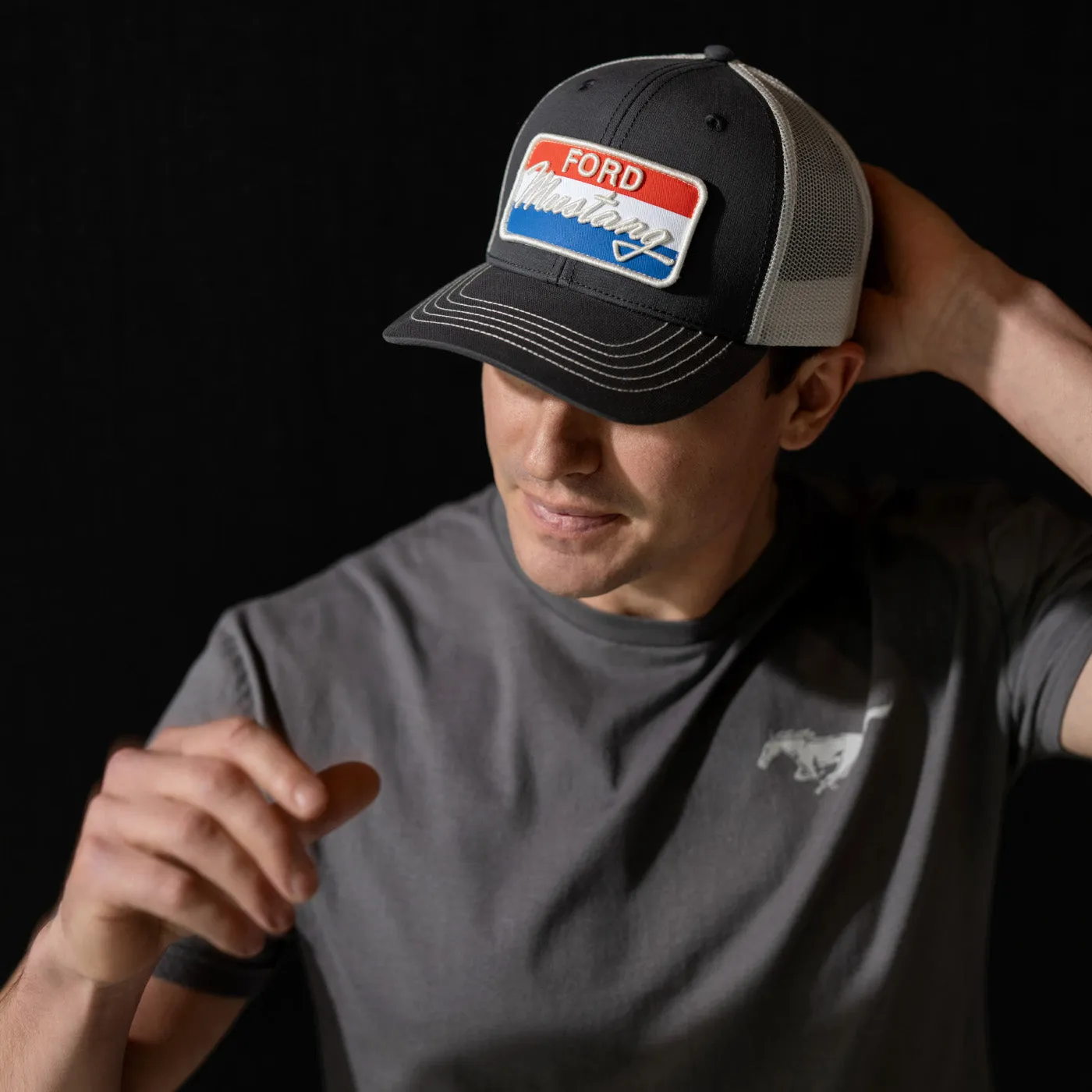 Ford Mustang Vintage Striped Patch Snapback Hat sold by Ford product image thumbnail 2