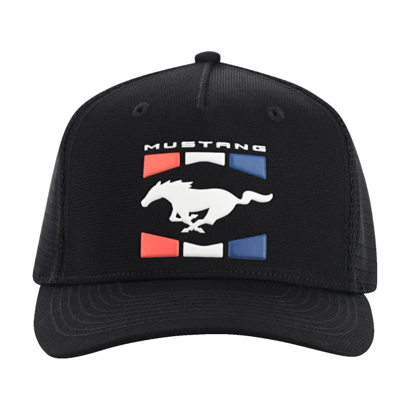 Ford Mustang Tribar Stripe Patch Snapback Hat made by Ford