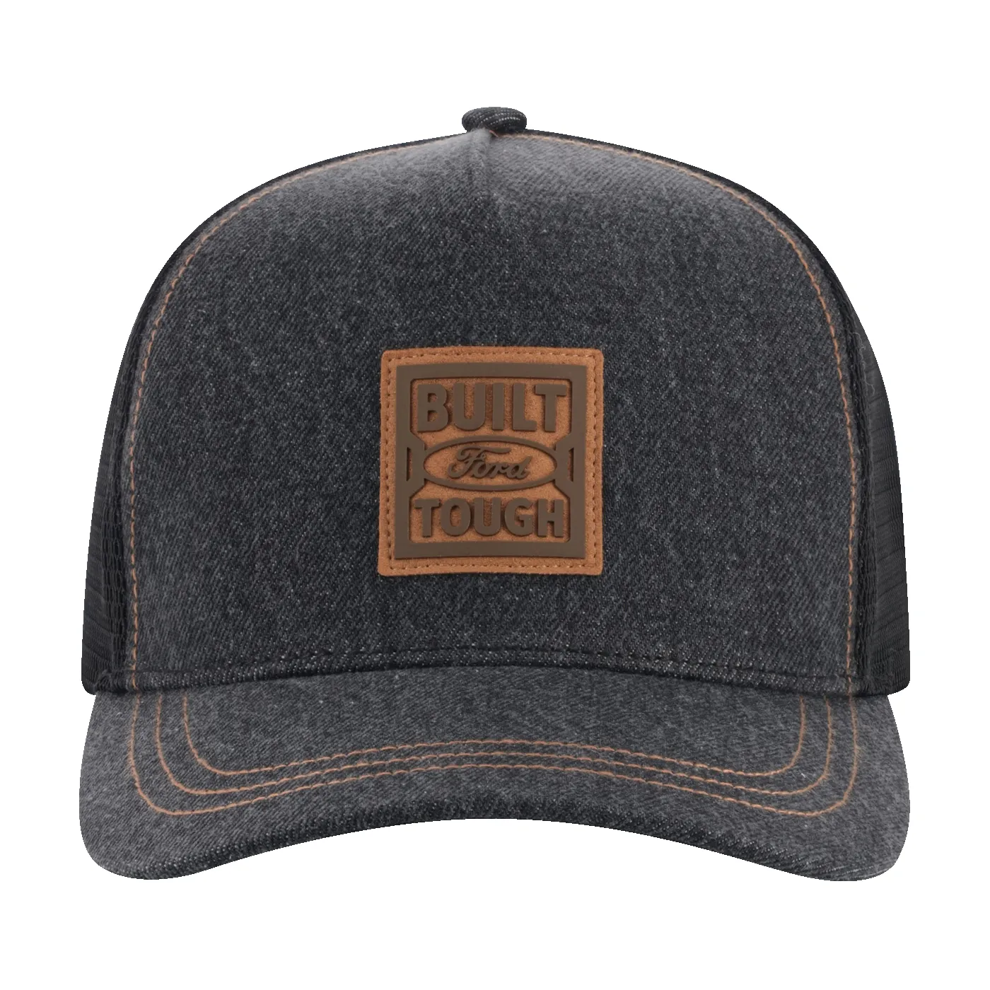 Built Ford Tough Suede Patch Denim Trucker Hat sold by Ford product image thumbnail 4