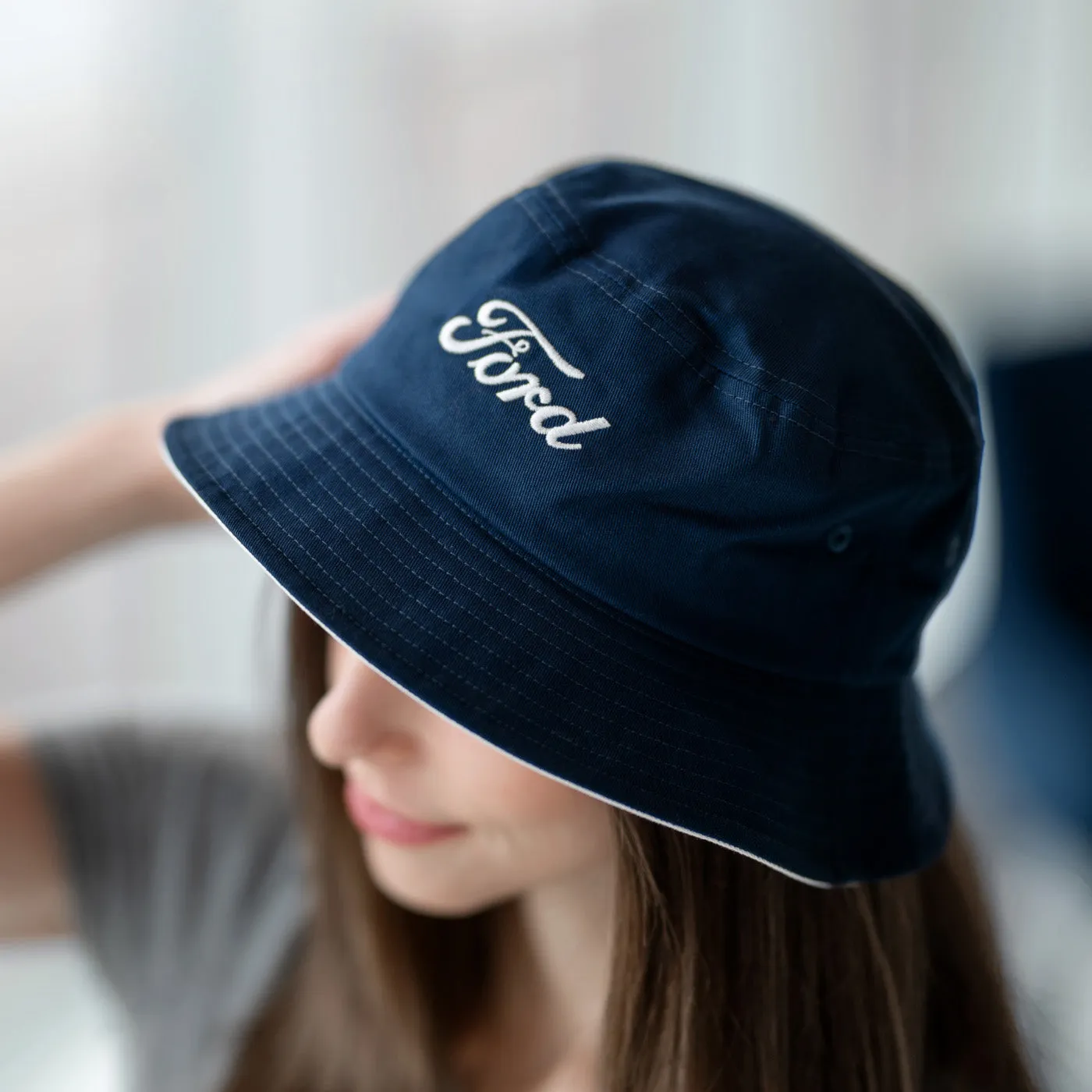 Ford Script Navy Blue Bucket Hat sold by Ford product image thumbnail 3