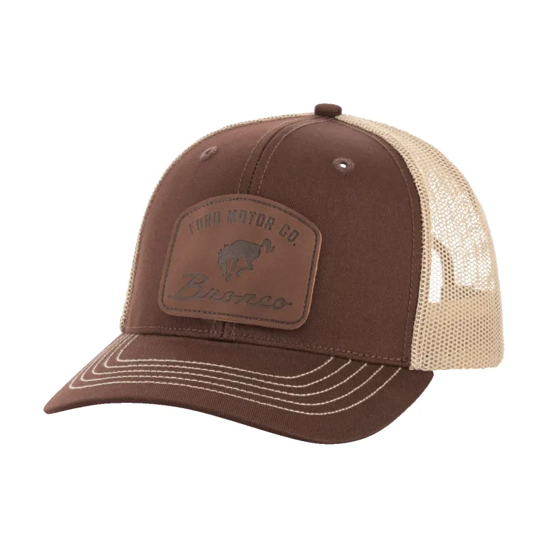 Ford Bronco Vintage Sueded Patch Snapback Hat made by Ford