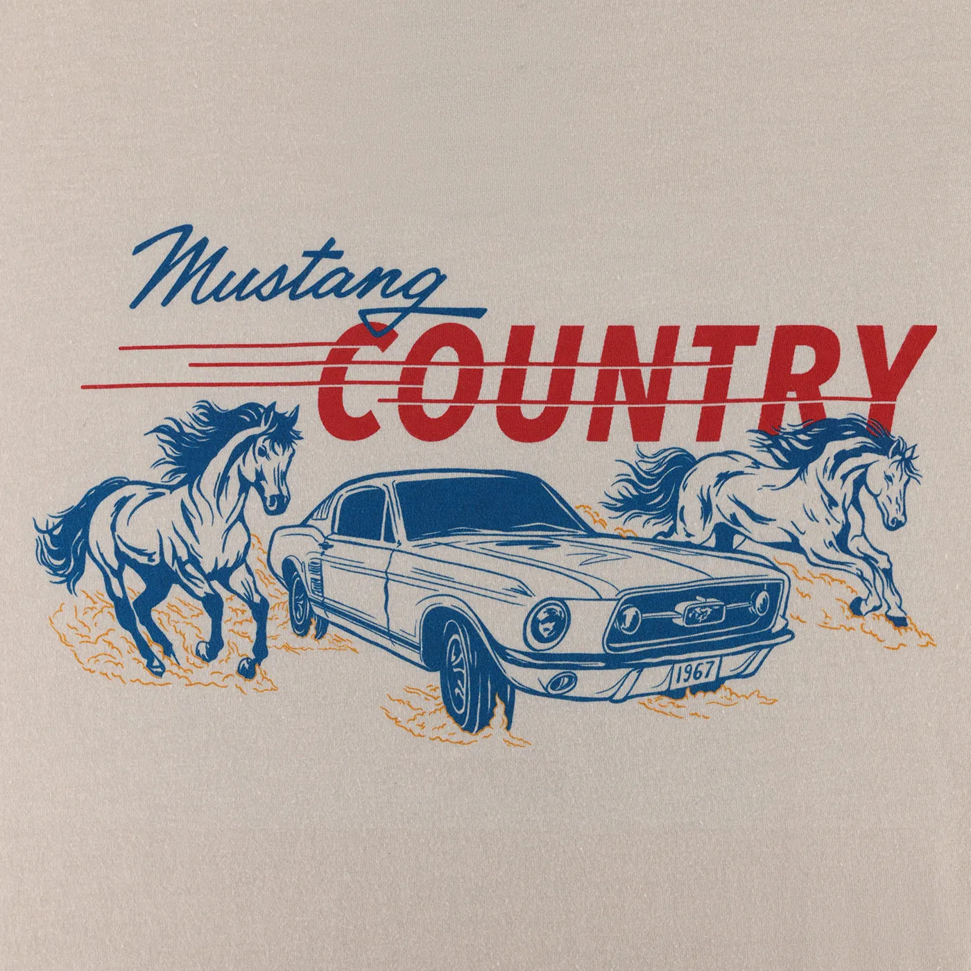 Ford Mustang Country Mens Retro Graphic T-Shirt sold by Ford product image thumbnail 3