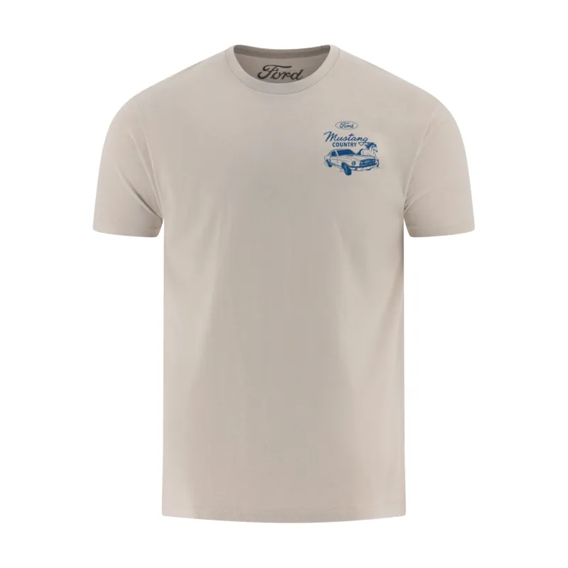 Ford Mustang Country Mens Retro Graphic T-Shirt made by Ford