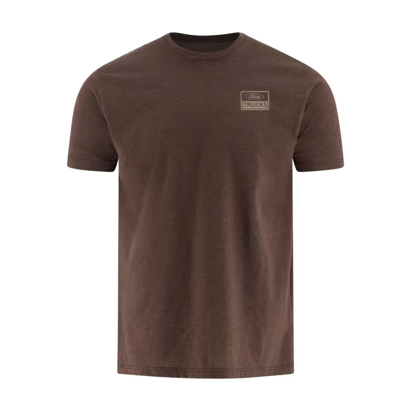 Built Ford Tough Mens Brown Retro Graphic T-Shirt made by Ford
