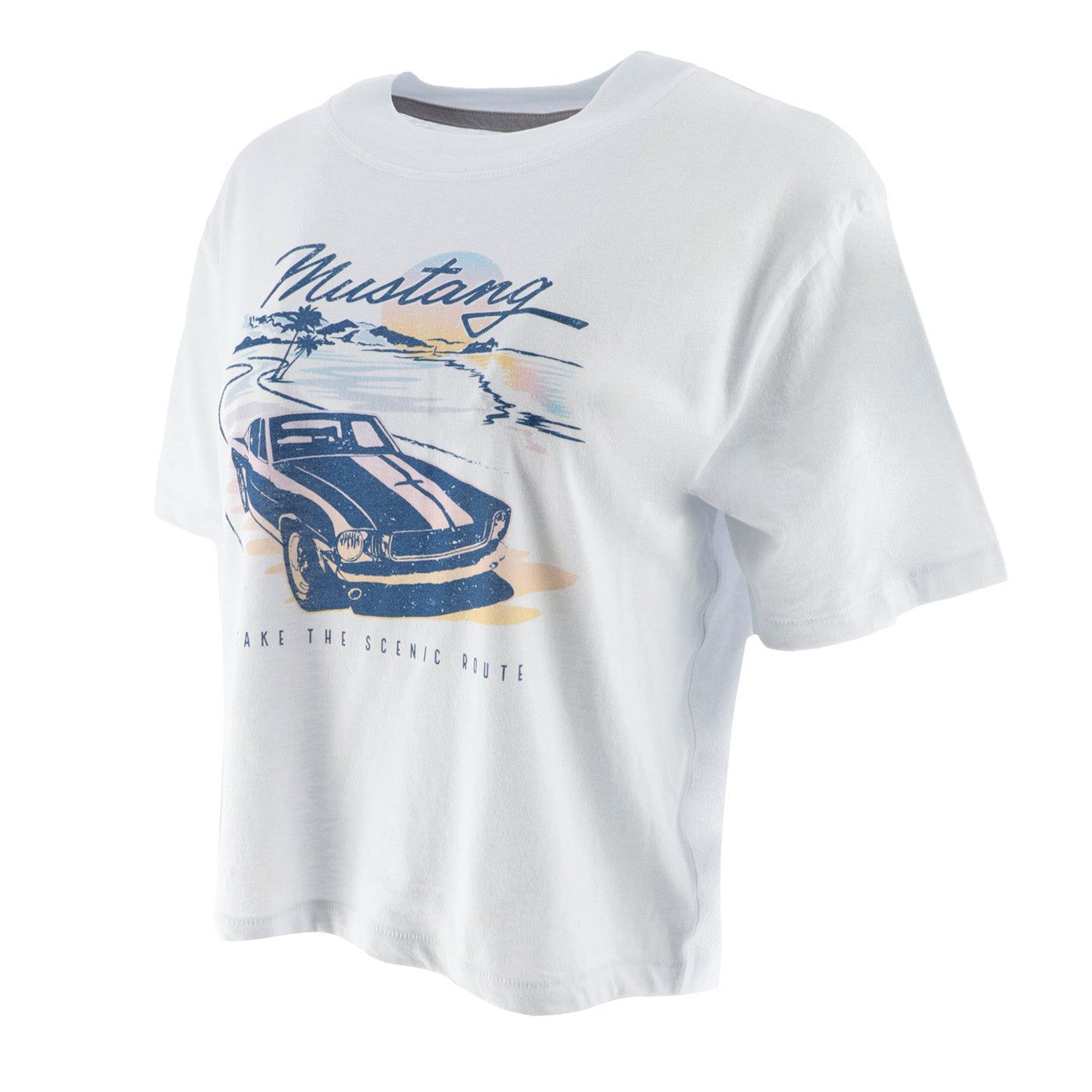 Ford Mustang Women's Scenic Route Crop T-Shirt sold by Ford