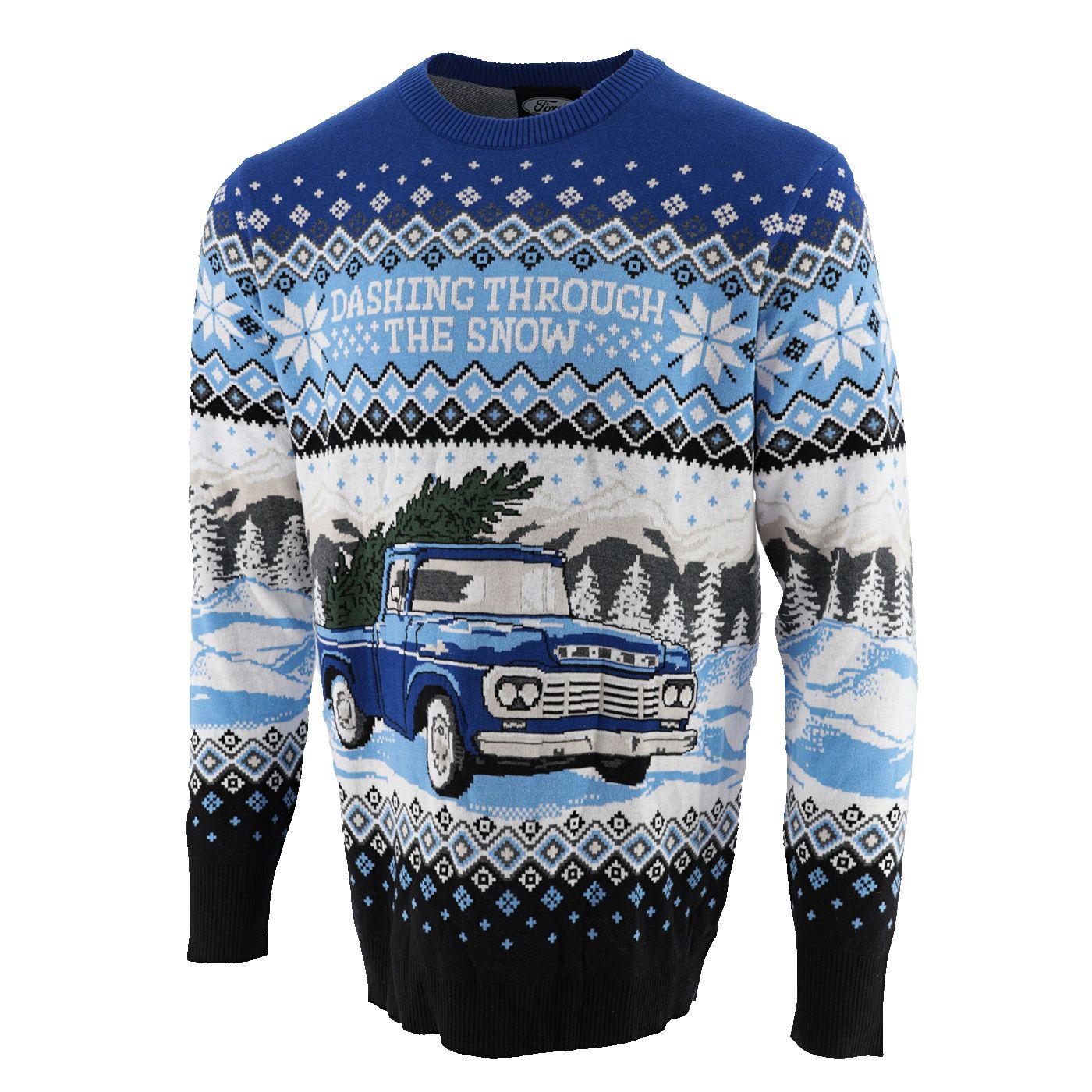 Ford Logo Dashing Through the Snow Holiday Sweater sold by Ford