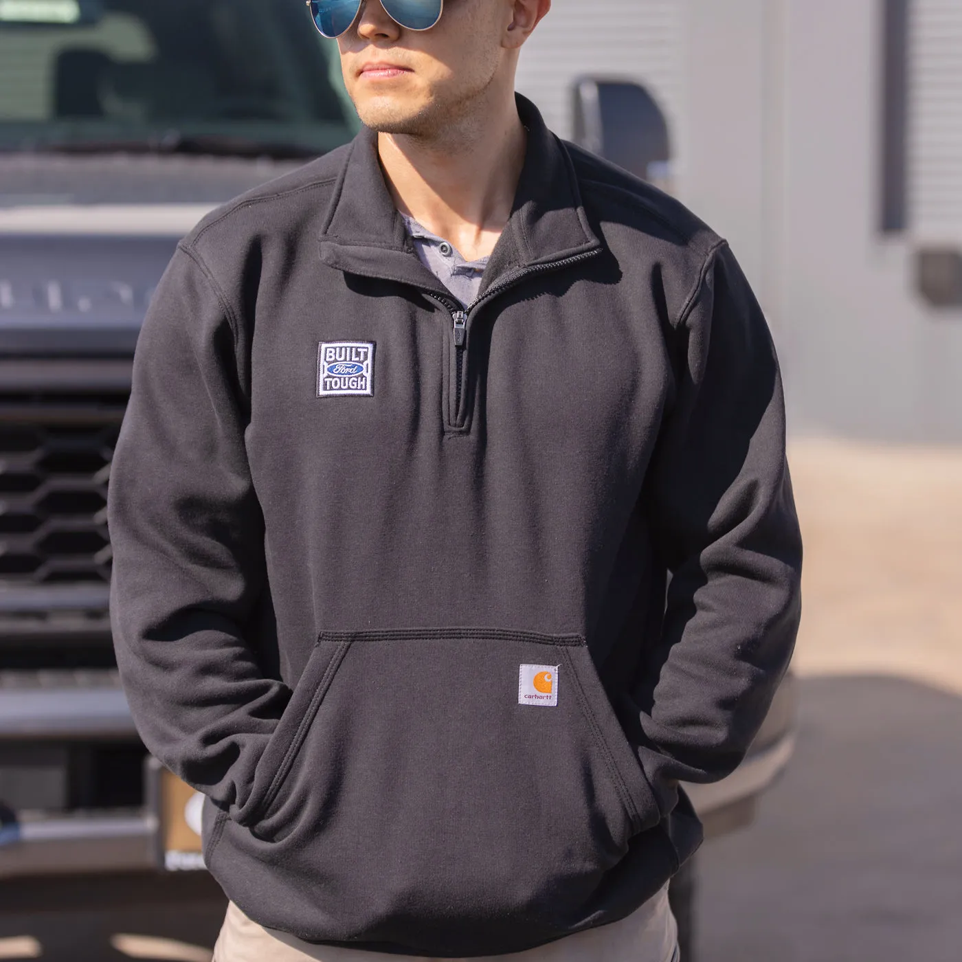Built Ford Tough Carhartt Mens Mock Neck Quarter Zip