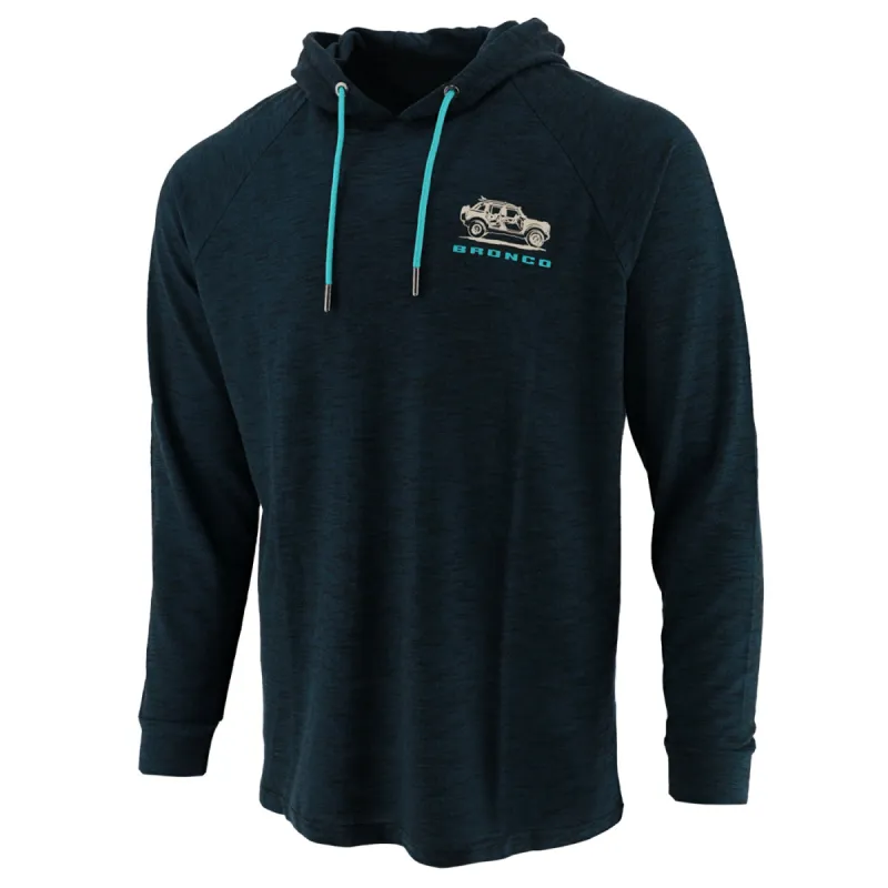 Ford Bronco Men's Long Sleeve Slub Hooded Tee sold by Ford