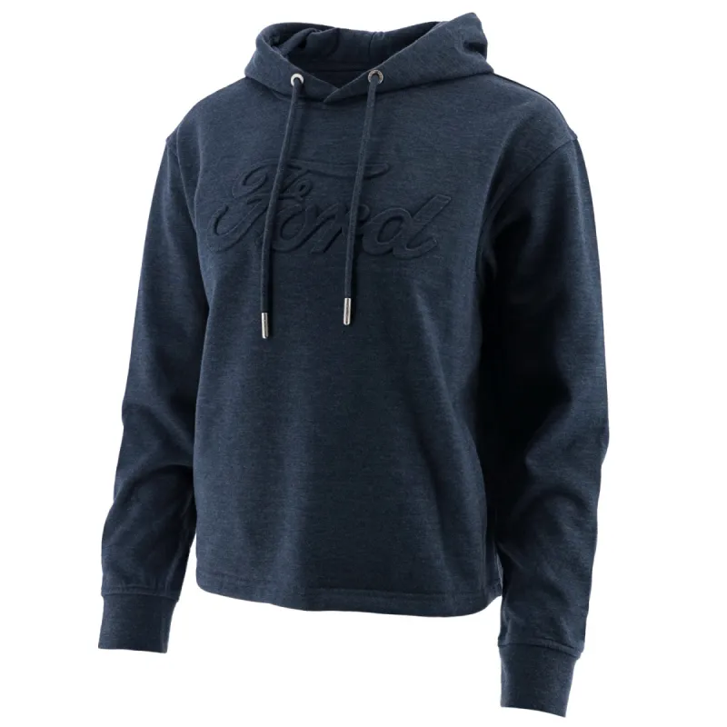 Ford Women's Embossed Hooded Pullover Fleece made by Ford