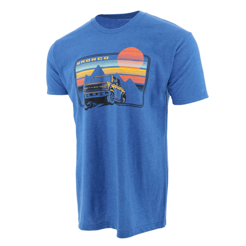 Ford Bronco Mens Blue Off Road Retro Desert Graphic T-Shirt sold by Ford