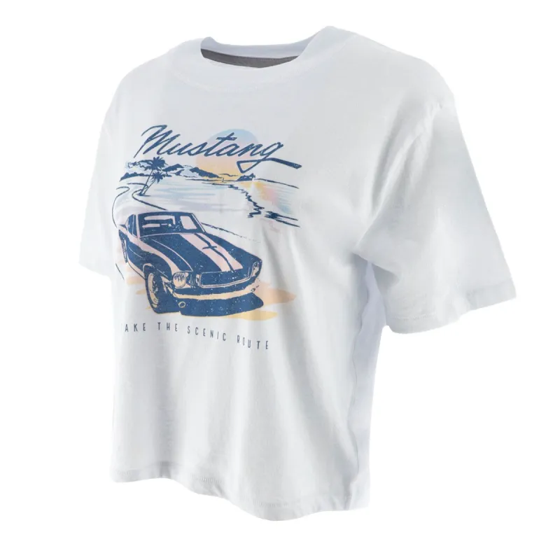 Ford Mustang Women's Scenic Route Crop T-Shirt made by Ford